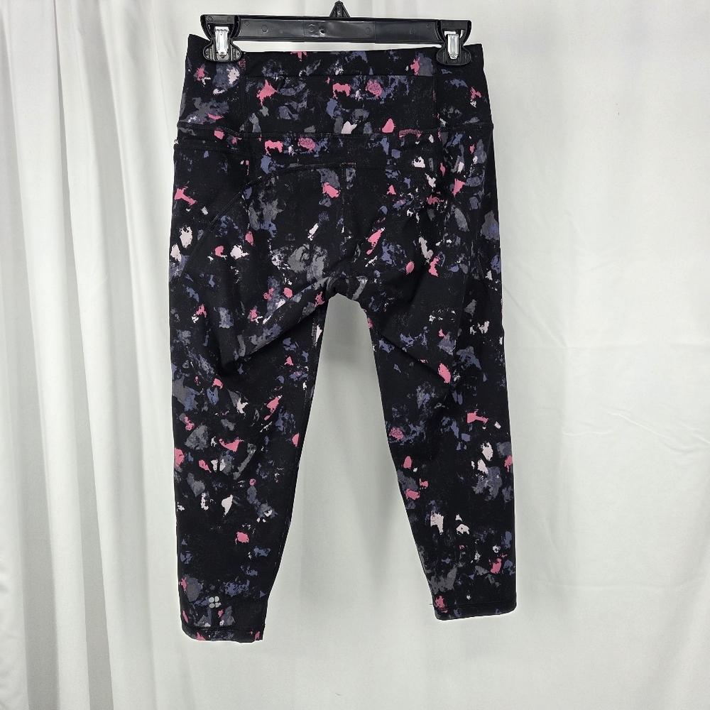 Sweaty Betty Power Crop Black Scattered texture leggings size 6 - Picture 2 of 7